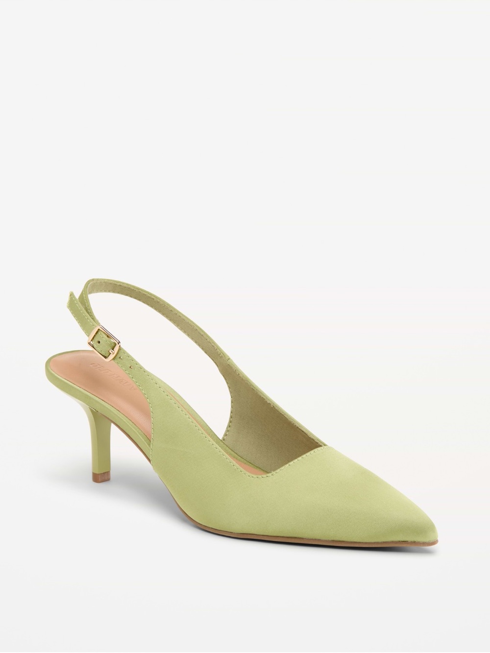 Old Navy Light Green Pointed-Toe Slingback Kitten Heel